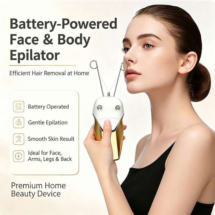 AXH. Electric Women's Facial Hair Remover Epilator Beauty Hair Removal Tool Cotton Thread Epilator - Multicolor - View 1