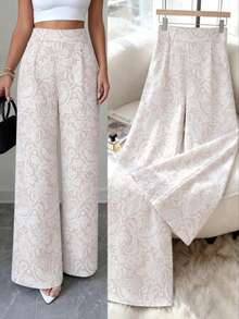 Women's Summer Loose Printed Long Pants, Casual Commuter And Outdoor Wear - Apricot - View 5