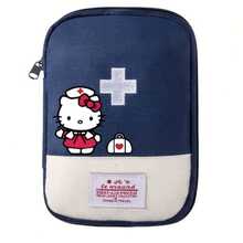 1pc Sanrio Hello Kitty Nurse Pattern Medical Bag Set, Red First Aid Storage Bag With Zipper, Multi-Pocket Travel Organizer, Suitable For Home And Outdoor Use - Multicolor - View 8