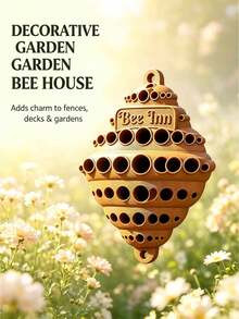 1PC 3D Printed Bee House Wall-Mounted Outdoor Suitable For Bees & Butterflies - Plastic Honeycomb Insect Habitat With Multi-Chamber Nest Box & Insect Tubes, Compact Suitable For Gardens, Balconies, Rooftops, Small Space Pollinator Shelter - Multicolor - View 1