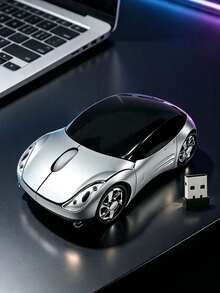 Mouse Nirkabel 2.4G Berbentuk Mobil Sport, Koneksi Jarak Jauh 10m, Mouse Komputer Portabel Keren Berbentuk Kendaraan Sport untuk Laptop PC Desktop, Kantor, Gaming, dan Penggunaan Sehari-hari - View 2