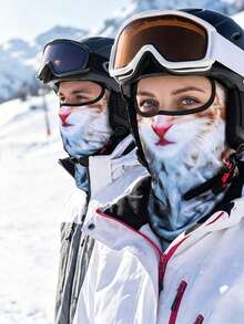1pc/2pcs Unisex 3D Animal Pattern Protective Face Mask Head Cover, Outdoor Fun Water Sports Hat, Sun Protection Animal Head Cover (Cat, Dog Styles), Suitable For Daily Outings, Travel, Hiking, Skiing Scenes - Multicolor - View 10