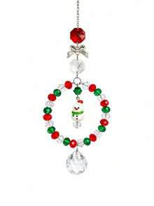 1pc Crystal Christmas Hanging Ornament, Suitable For Christmas Tree Decoration, Creating Festive Atmosphere, Living Room/Balcony/Window And Other Multiple Scenes Christmas Decorative Pendant - Christmas Wreath Ornament - View 9