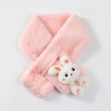 1pc New Autumn/Winter Cartoon Rabbit Cute Scarf Neck Warmer Unisex Cross Thick Neck Protector - Multicolor - View 4