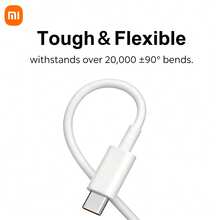 Original XIAOMI 6A 120W USB-C To USB-C Fast Charging Cable, 480Mbps High-Speed Data Sync Cable, 1m 6A High Current Support Xiaomi 120W HyperCharge, Compatible With MacBook, IPad Pro, IPad Air, IPad Mini, Android Phones, Tablets & All Type-C Devices - White - View 5