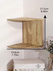 1pc Wall Mounted Floating Corner Shelf Space-Saving Corner Bookshelf Display Storage Rack Suitable For Living Room Bedroom Bathroom Office Entryway Kitchen Placing Green Plants Books Home Decor Small Space Storage - Shape - View 13