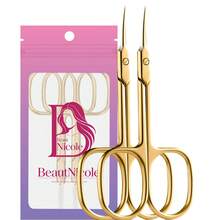 BeautNicole 2/4pcs Stainless Steel Fine Curved Blade Cuticle Scissors, Used For Trimming Eyebrows, Eyelashes And Dry Skin, As Well As Nail Care Tools - Multicolor - View 14