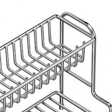 Light Luxury Silver Double-Layer Cup Rack, Desktop Cup Drainer Storage Rack, Kitchen Countertop Mug & Coffee Can Organizer - View 10