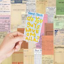 50pcs Vintage Bill Stickers For Decorating Planner, Diary, Scrapbook, Notebook, Luggage, Guitar, Skateboard, Manual, Tablet, Water Bottle, Phone - Vintage Bill - View 5