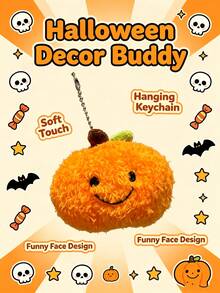 Pumpkin Plush Ornament, Halloween Pumpkin Pendant, Suitable For Clubs, Gifts, And Home Decorations. - A - View 4