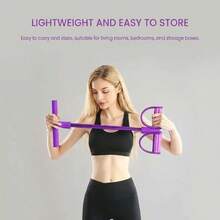 Foot Stretcher - 1 Purple Resistance Band + 3-pack Pull Straps - View 6