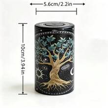 1pc Tree Of Life Pattern Odor-Proof Sealed Storage Box - Vacuum Sealed Locking Portable Plastic Storage Container With One-Click Button, & - Similar To Odor-Proof Box, Hidden Lock, Suitable For Cigarettes, Travel Supplies - Double hole-white - View 9