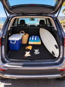 Cute Cat-Print Trunk Mat, Non-Slip Protective Mat, Dirt-Resistant Floor Mat, Waterproof And Wear-Resistant Trunk Liner, Universal Car Non-Slip Trunk Mat, Car Interior Decoration-Perfect For Pet Owners And Car Enthusiasts - One Size - View 2