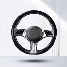 1pc Car Steering Wheel Cover, Carbon Fiber Texture, Anti-Slip, Breathable, Ultra-Thin, All-Season Universal - D Shape - View 14