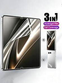 3 IN 1 Soft Hydrogel Film Screen Protector Compatible With Iphone Duo Protective Film [Inside TPU Film+Full Covered Outer+Back Cover Screen Protector] - Clear - View 1