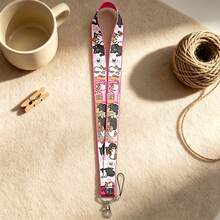1 Piece Cute Cartoon Cat Lanyard With ID Badge Holder, Kawaii Kitten Print Neck Strap, Card Holder For School Office Keys, Gift For Cat Lovers - Multicolor - View 5
