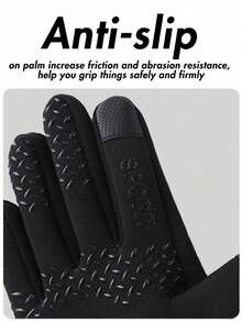 Outdoor Winter Warm Balaclava And Glove Kit,Insulated Full Face Balaclava Hat + Non-Slip Touch Screen Gloves, Wind Resistant Full Face Head Cover, Textured Grip Touchscreen Gloves For Hiking Ski & Motorcycle Riding,Snow Sports & Riding - Multicolor - View 5