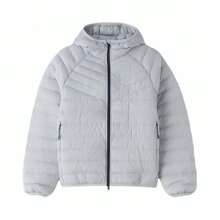 Nike Outdoor Commuter Duck Down Warm Sports Zippered Long Sleeve Puffer Jacket Men's Grey - Light Grey - View 5
