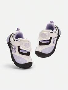 Balabala Baby Toddler Shoes Racing Style Soft Sole Non‑Slip Footwear For Infant Boys Girls Winter Daily Wear - White Purple - View 4
