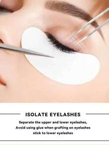 100/50/20/10 Pairs Eyelash Extension Isolation Eye Patches, Lint-Free Eye Patches, Suitable For Eyelash Extensions, Eyelash Extension Tools, Eyelash Extension Isolation Protection Tools - Silver - View 1