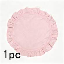 1 pieza/2 piezas/6 piezas Manteles individuales de unicolor francés con borde de volantes, servilletas pequeñas de encaje floral estilo Ins, mantel multiusos para cubrir el polvo - Multicolor - Ver 17