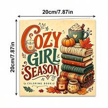 1pc, Autumn Theme Adult Coloring Book, 2026 Autumn Latest Style, Suitable For Adults To Relieve Stress, Pens Not Included - Single Piece - View 11