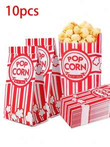 1/3/10/50pcs Popcorn Paper Bags, Popcorn Machine Dedicated Popcorn Bags, Suitable For Home Party/Dinner, Essential For Home Party Or Dinner, Halloween/Christmas Popcorn And Other Food Packaging Bags - Multicolor - View 7