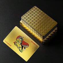 1pc Gold-Plated Waterproof Poker Card Model Palm-Sized Gold Poker - Multicolor - View 9