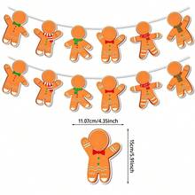 2-Strand DIY Photo Santa Claus Paper Banner Garland, Blank Photo Insert Santa Claus Hollow Hanging Decor Wreath, Christmas Multi-Purpose Wall Hanging Decoration, Suitable For Party, Fireplace And Window Decoration - A - View 13