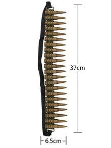 1PC-Fake Bullet Chain Belt Cosplay Prop, Military Style Ammo Bandolier For Halloween Costume Party-Gift-Birthday Gift- Gift - Multicolor - View 6