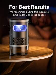 1pc USB Rechargeable Silent Mosquito Repellent | UV Wavelength Mosquito Repellent With Turbo Cyclone Powerful Suction, Physical Dry Electronic Insect Repellent, 2-In-1 Lighting And Insect Killer, Built-In Large Capacity Battery, Portable Insect Catcher Suitable For Indoor Outdoor, Camping, RV, Bathroom, Kitchen And Home Use - Mosquito Lamp - View 2