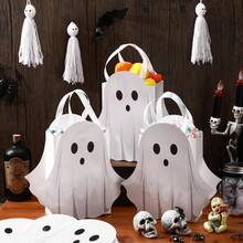 Halloween Candy Bag 2026 New Little Ghost Tote Bag Candy Pouch White Little Ghost Surprise Gift Bag Gift Box Halloween Essential - Ghost Candy Bag - View 2