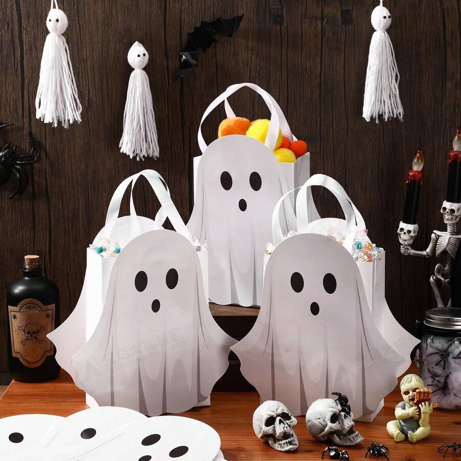 Halloween Candy Bag 2026 New Little Ghost Tote Bag Candy Pouch White Little Ghost Surprise Gift Bag Gift Box Halloween Essential - Ghost Candy Bag - View 1
