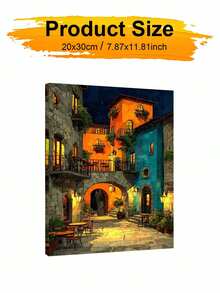 DIY Italian Street Night Cafe (Frameless Or Framed 8x12 / 16x20 Inches) Paint By Numbers Kit(Acrylic) Arts & Crafts For Adult Beginners, Home Wall Decor, And Holiday Gifts - Sets - View 8