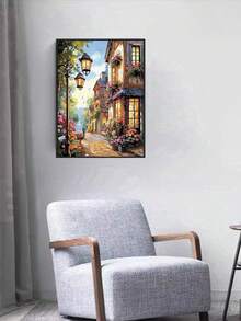 1pc DIY Diamond Painting Sticker Embroidery Landscape Architecture Cottage Home Decor Full Drill 30*40cm/40x50cm - Sets - View 3