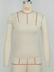 时尚无袖不对称修身高品质T恤，性感优雅的女士夏季上衣 - 杏色 - 查看 9