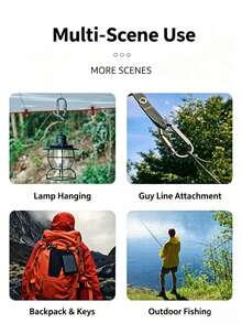 6 buah Carabiner Panjat Tebing Luar Ruangan Kait Cepat Bentuk D Pengunci Paduan Aluminium Ekstra Kuat Kokoh Gantungan Kunci Mur Klip Ransel Botol Air - View 5