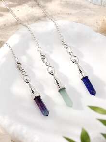 1pc Hexagonal Crystal Pink Quartz Pendulos For Dowsing Divination Yoga Style Natural Stone Reiki Spiritual Pendant Pendulo H957 - Pendant - View 6