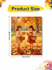 DIY Digital Oil Painting Set, Two Little Girls, Suitable For Beginners And Adults, Canvas Art Home Wall Decor, Halloween Party Gift - Sets - View 11