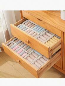 5/8/12 Portable Storage Baskets - Suitable For Office Supplies, Accessories, Cosmetics, Socks, Underwear, Etc. Fashionable And Durable Stackable Storage Boxes - Space-Saving Drawer Organizers, Home Storage Boxes And Storage Containers. - White - View 8