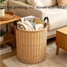 1PC Cute Watercolor Teddy Bear Print Storage Basket With Handles, Cartoon Bear Pattern Laundry Hamper For Clothes And Sundries, Multi‑Purpose Storage For Clothes Sundries, Home Decor & Room Decor - Beige - View 6