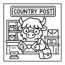 1pc Highland Cow Coloring Book, Adorable Fluffy Scottish Cow Farm Scenes, Relaxing Anti-Anxiety Coloring Sheets For Beginner - Multiple Styles - View 3