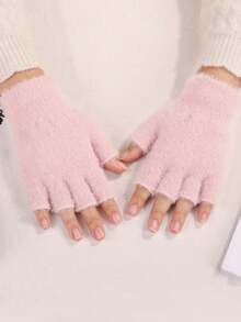 1 Pair Breathable Non-Slip Half Finger Gloves For Men, Women And Teens, Sports, Cycling, Fitness - Multicolor - View 9