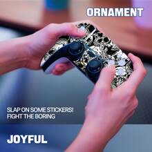 Disc Edition Sticker Set, Black & White Skull Pattern Waterproof Scratch-Resistant Self-Adhesive Vinyl Game Console Skin, Removable No Residue, Includes Full Console + 2 Controller Decorative Films - View 4