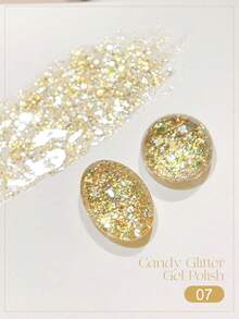 Set Gel Kuku Pemutih Seri Candy Glitter Populer 8pcs, Cocok untuk Manikur DIY di Rumah - MultiWarna - View 14