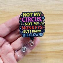 Retractable D Card Holder Reel With Cute Cartoon Design, Nurse Hospital Badge Holder Office Lanyard 1pc - X1084 - View 6