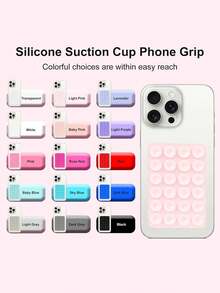 Silicone Suction Cup Holder 2pcs Silicone Suction Cup Phone Holder Non-Slip Suction Cup Hands-Free Phone Accessory Stand Suitable For Selfie And Video Silicone Adhesive Stand Fits For Smartphones Spring Easter Gift - Multicolor - View 4