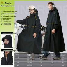 Unisex Long Rain Poncho, Oversized Thick Single-Person Waterproof Raincoat, High Collar Full Protection Rain Jacket, Waterproof Design With Foot Coverage, Suitable For Cycling, Commuting, Outdoor Hiking, Travel And Heavy Rain Protection - Multicolor - View 20