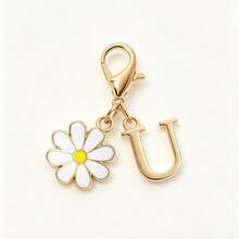 Daisy Initial Letter Keychain, A-Z Alphabet Charm Key Ring, Personalized Gift For Backpack & Car Keys - Multicolor - View 18