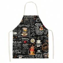 1pc Vintage Blackboard Style Coffee Theme Printed Apron - Sleeveless Design, Durable & Comfortable Fit, Hand-Drawn Coffee Cup, Coffee Bean, Menu Pattern, Suitable For Cooking, Baking & Home Cleaning Use, Household Cleaning, Housework Apron, Hand-Painted Handmade Gardening Apron, Fun Holiday Gift For Coffee Lovers - Multicolor - View 11